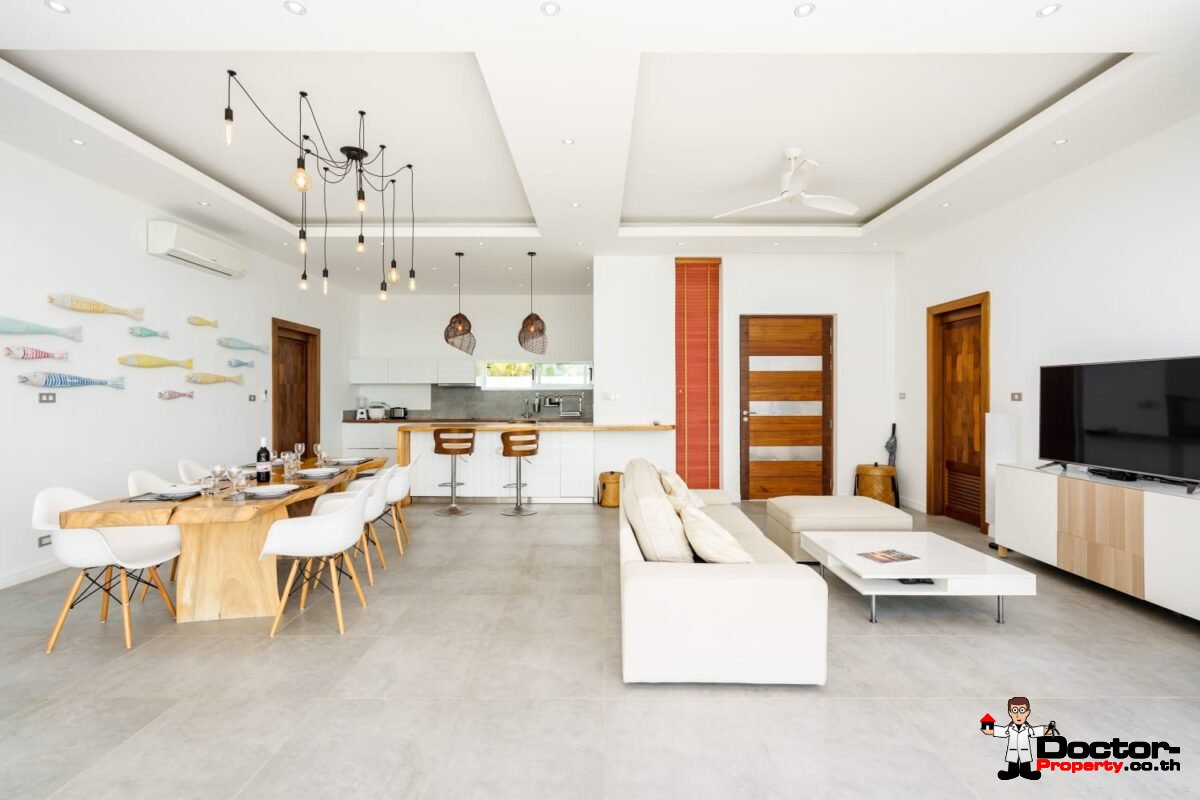 New 3 Bedroom Villa with Sea View – Bophut, Koh Samui – For Sale